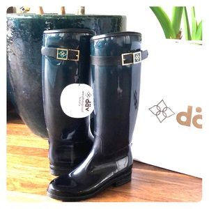 Dav Rainboots, teal ombre, size 6